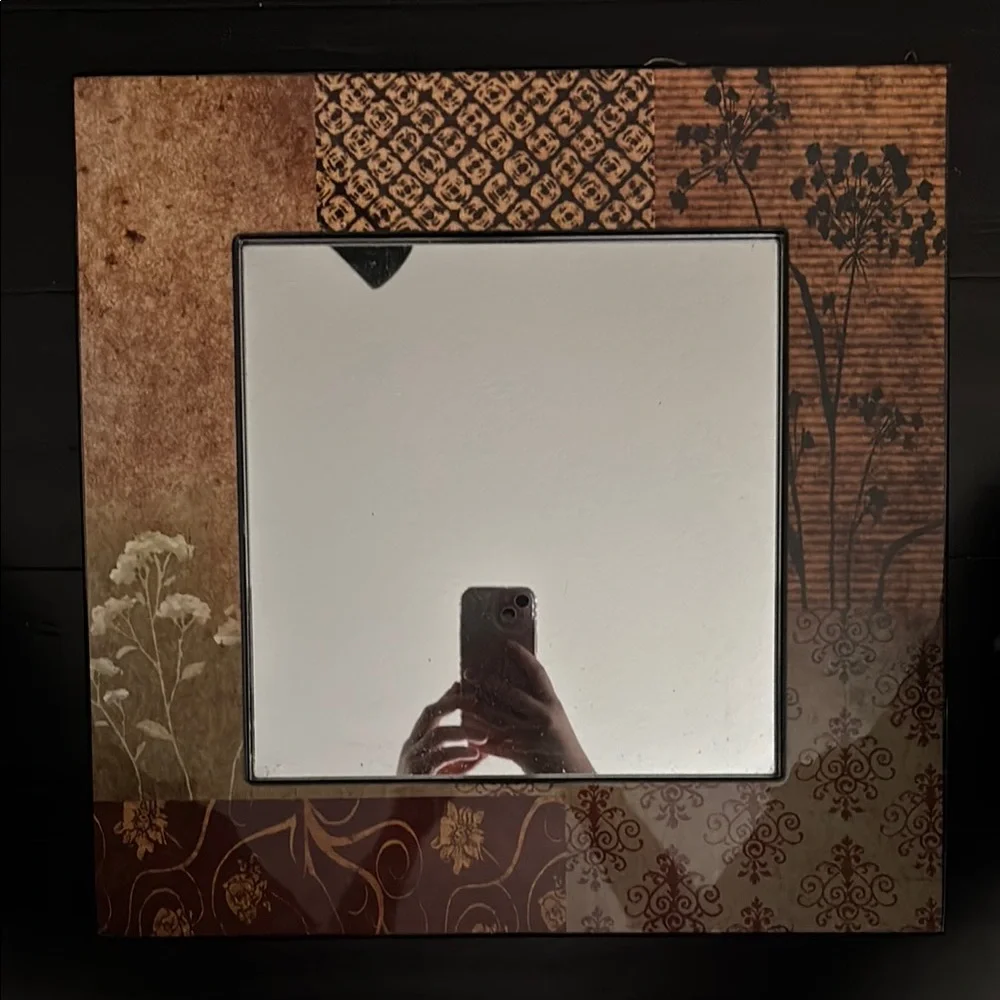 Elegant Brown and Tan Wall Mirror